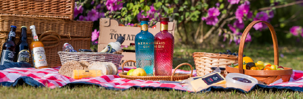 Local produce picnic on the Isle of Wight